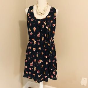 Lauren Conrad Black Floral Dress